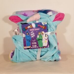 Moosh Moosh Llamacorn Llama Unicorn Hooded Blanket 23x27 One Size